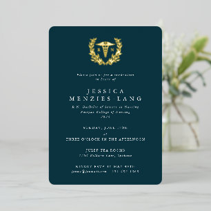 Teal Registered Nurse Caduceus+Laurel Wreath