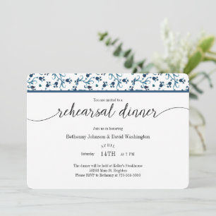 Teal Rehearsal Dinner Invitation
