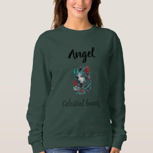 Teal Reverie Crimson in Bloom Ethereal Chromatics  Sweatshirt