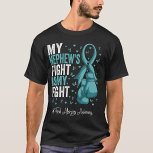 Teal Ribbon Nephew Food Allergies Awareness T-Shirt
