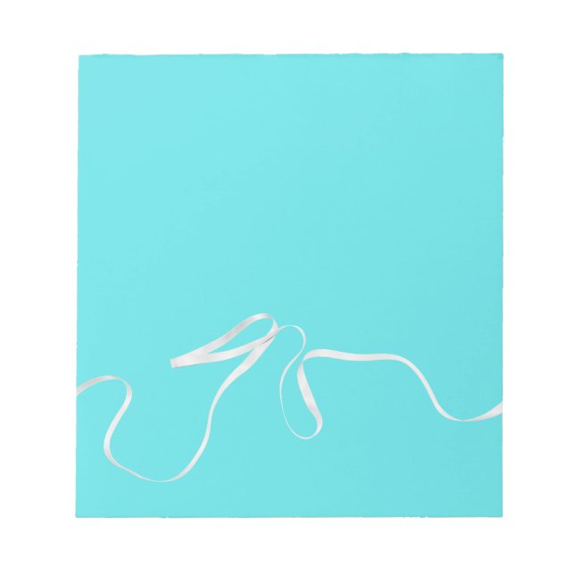 Teal & Ribbon Notepad (Front)