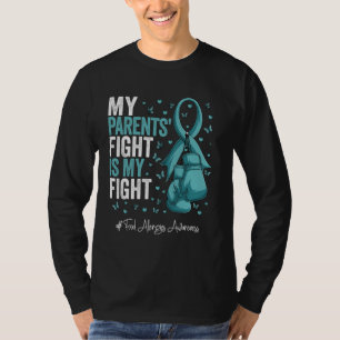 Teal Ribbon Parents Food Allergies Awareness T-Shirt
