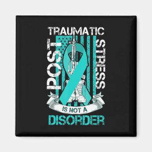 Teal Ribbon Post Traumatic Stress Flag Ptsd Awaren Magnet