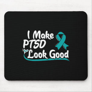 Teal Ribbon - Posttraumatic Stress Disorder Awaren Mouse Pad