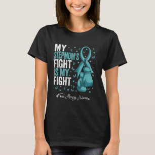 Teal Ribbon Stepmother Food Allergies Awareness T-Shirt