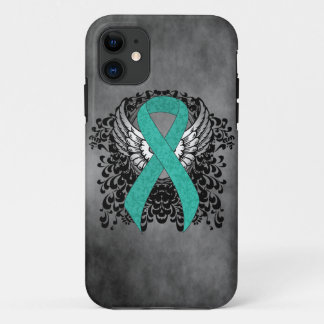 Teal Ribbon Support Awareness iPhone 11 Case