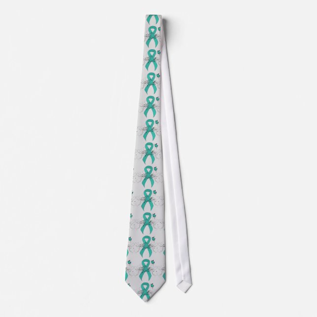 Teal Ribbon with Butterfly Tie (Front)