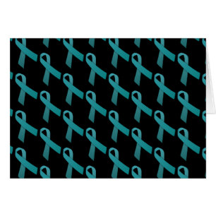 Teal Ribbons Tiled Pattern