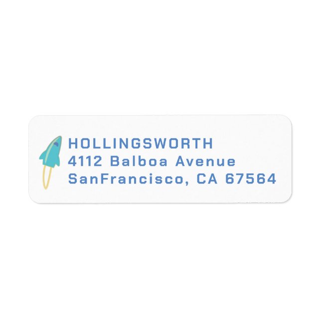 Teal Rocket Return Address (Front)