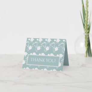 Teal Rose Wedding Thank You