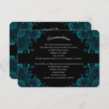 Teal Roses Black Gothic Wedding