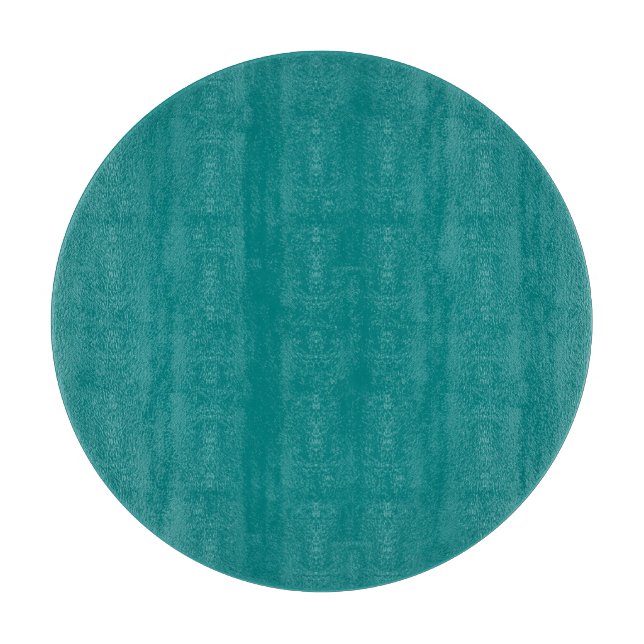 Teal Round Glass Cutting Board (Front)