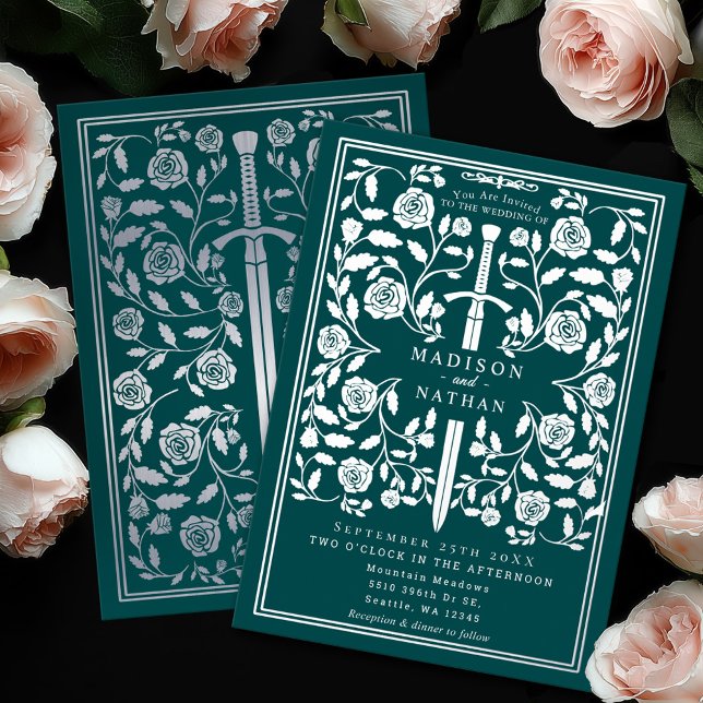 Teal Royal Mediaeval Silver Sword Wedding (Creator Uploaded)