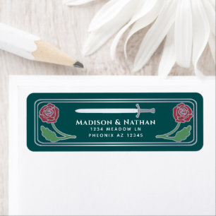 Teal Royal Medieval Fantasy Silver Sword Wedding