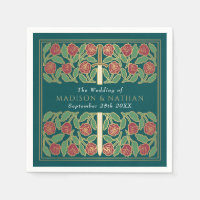 Teal Royal Medieval Gold Floral Sword Wedding