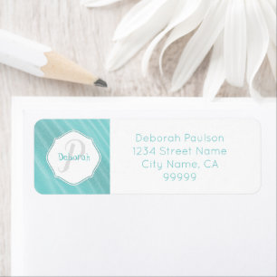 Teal Sand Ripples Personalised Address Label