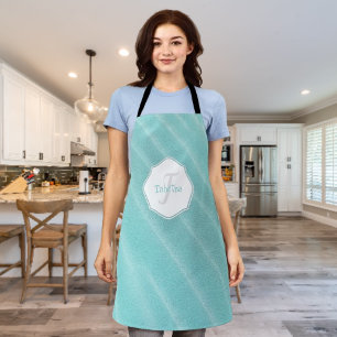Teal Sand Ripples Personalised Apron