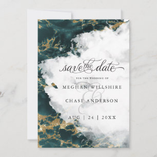 Teal Sapphire Watercolor Geode  BarefootBride™