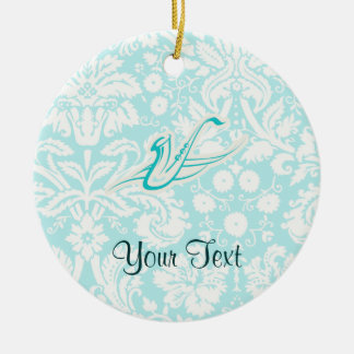 Teal Saxophone Ceramic Tree Decoration