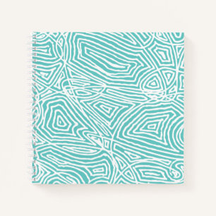 Teal Scribbleprint Notebook