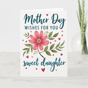 Teal Script Mothers Day Art Card