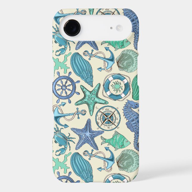 Teal Sea Animals Pattern Case-Mate Samsung Galaxy Case (Back)