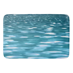 Teal shimmer bath mat