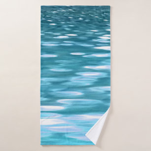 Teal shimmer bath towel