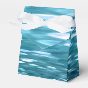 Teal shimmer favour box