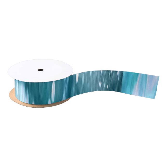Teal shimmer satin ribbon (Spool)