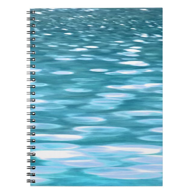Teal shimmer spiral notebook (Front)