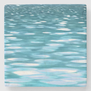 Teal shimmer stone coaster