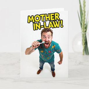 Teal Shirt Mother In Law Card
