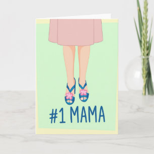 Teal Shoes Mothers Day Card