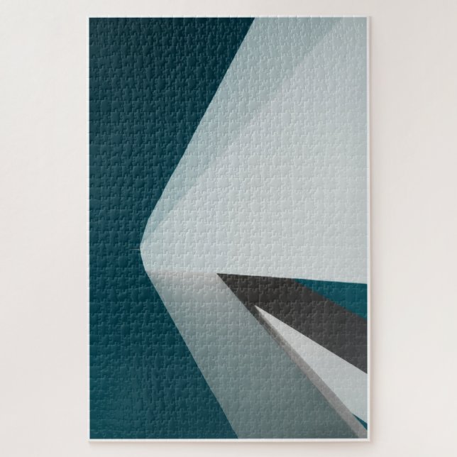 Teal sky and White roof Jigsaw Puzzle (Vertical)