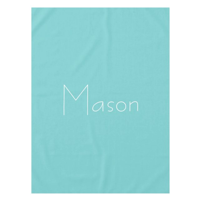 Teal Sky Personalised Tablecloth (Front)