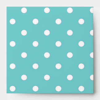 Teal Sky Polka Dot Envelope