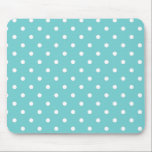 Teal Sky Polka Dot Mouse Pad<br><div class="desc">This gorgeous shade of blue could be found in a sky on any given day, as the sky changes hues frequently. In any case we couldn’t resist giving it a fun name like teal sky. We of course, made a matching polka dot pattern to give you the option between solid...</div>