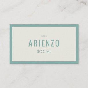 Teal Social Media Brand Business Card