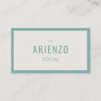 Teal Social Media Brand Business Card