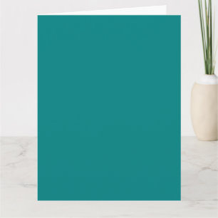 Teal Solid Colour Card