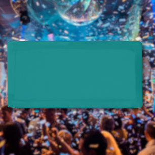 Teal Solid Colour Classic Elegant Banner