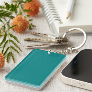 Teal Solid Colour Classic Elegant Key Ring