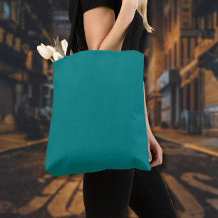 Teal Solid Colour Classic Elegant Tote Bag