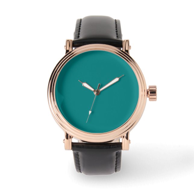 Teal Solid Colour | Classic | Elegant Watch (Front)