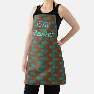 Teal Spaceships  Apron
