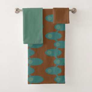 Teal Spaceships Bath Towel Set