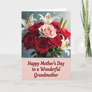 Teal Sparkle Mothers Day Card