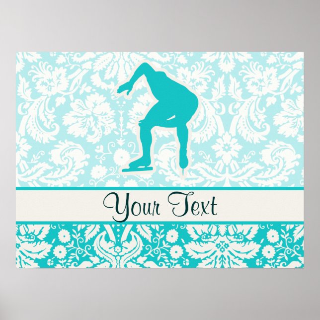 Teal Speed Skater Poster (Front)