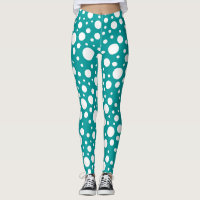 Teal Spots Leggings
